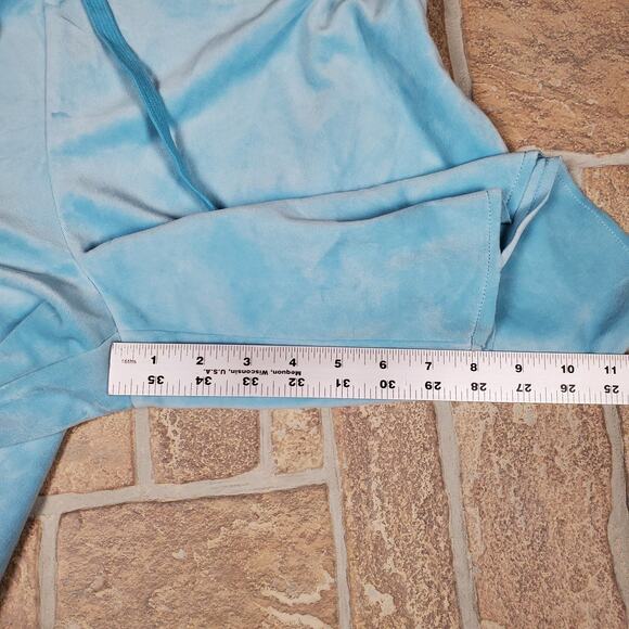 Juicy Couture Luxe Velour Long Short Spring Blue Size Large - Picture 6 of 6